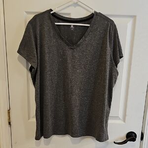 Champion Charcoal V-Neck Women's Tee